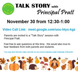Talk Story with Principal Pratt - November